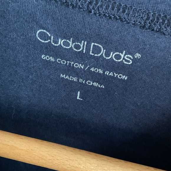 Cuddl Duds - Long Sleeve Layering Shirt - Blue - Ladies Size Large - Picture 3 of 13